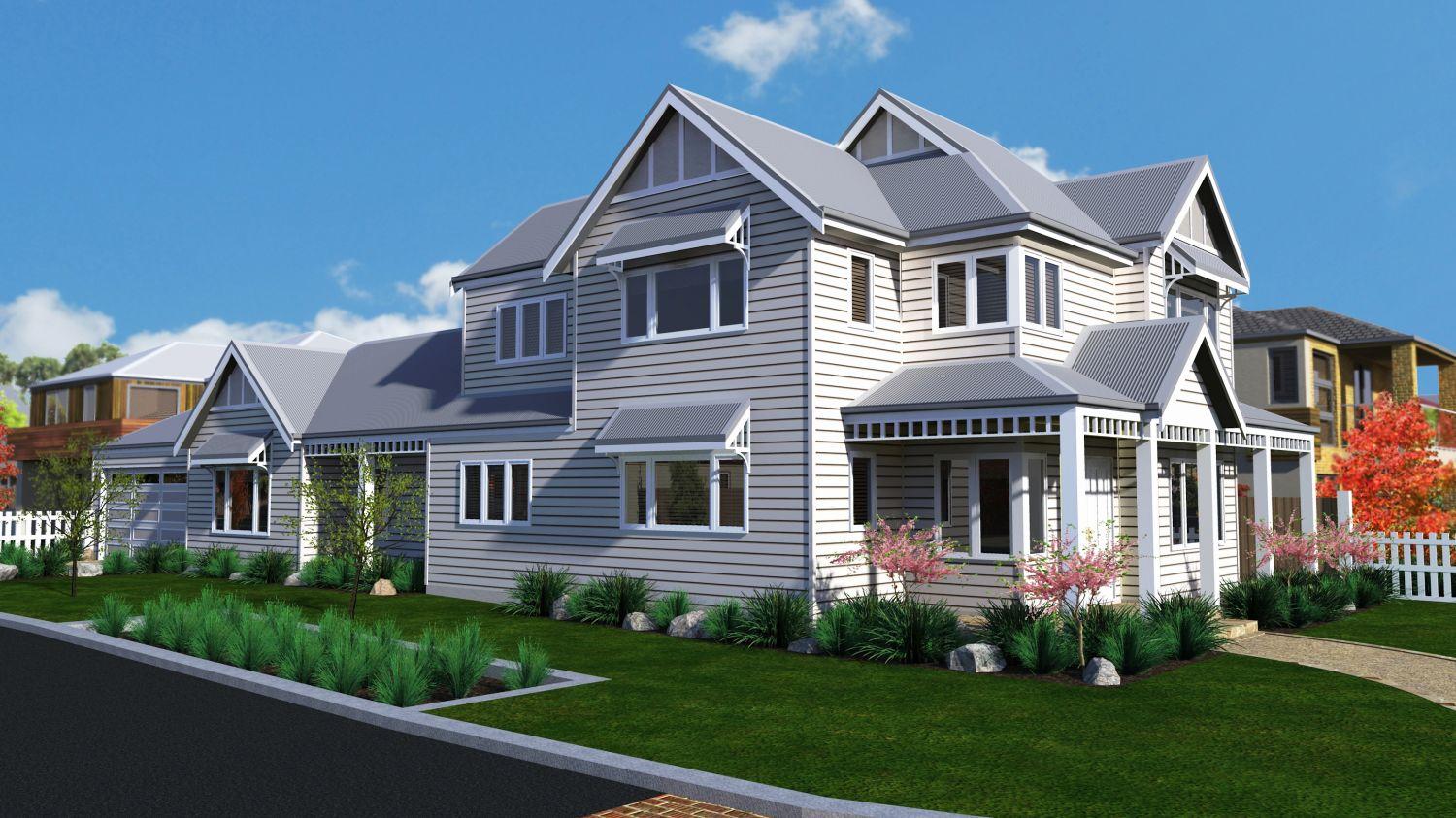 A corner-site Storybook home
