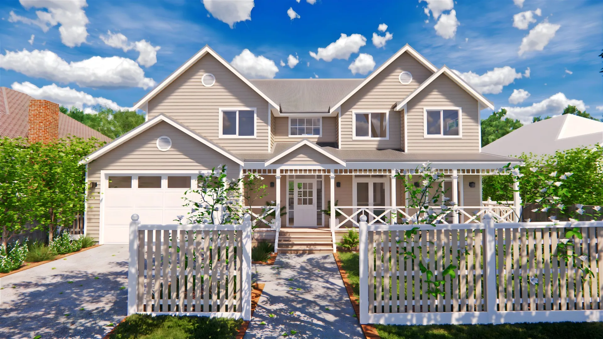 A Storybook knockdown-rebuild home