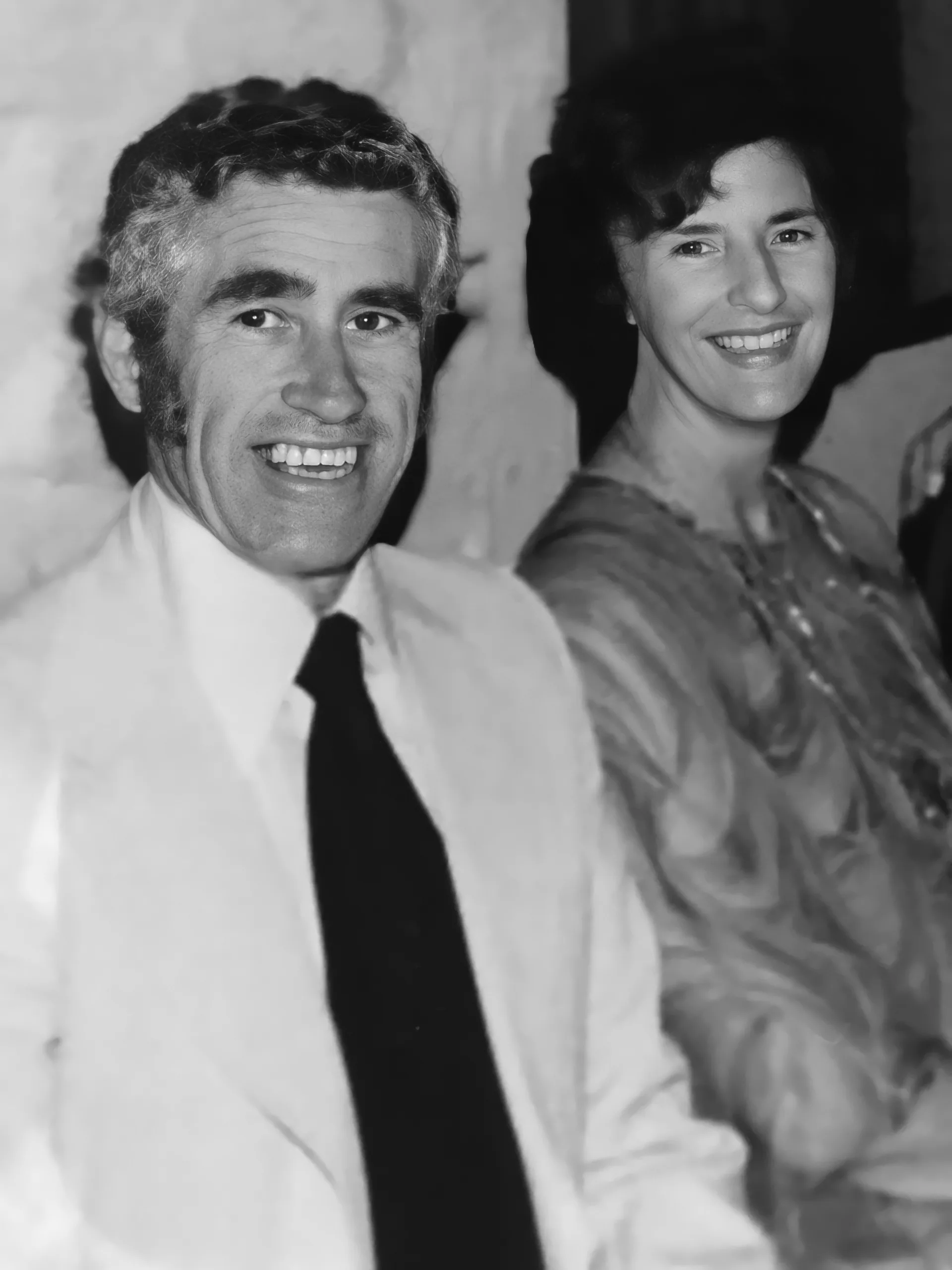 Archival black and white photograph of Ralph and Shirley Malcolm